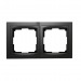 Рамка 2-местная пластик черная "Нептун" (SBE-05b-Plastic-FR-2)#2112762