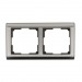 Рамка 2-местная серый никель "Нептун" (SBE-05gn-Metal-FR-2)#2112760