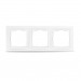 Рамка 3-местная пластик белая "Нептун" (SBE-05w-Plastic-FR-3)#2112755