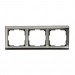Рамка 3-местная серый никель "Нептун" (SBE-05gn-Metal-FR-3)#2113237
