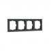 Рамка 4-местная пластик черная "Нептун" (SBE-06b-Plastic-FR-4)#2113247
