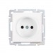 Розетка без заземления 10А белая "Нептун" (SBE-05w-16-S1-N)#2113192