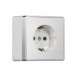 Розетка 1-местная 16А с заземлением белая "Сириус" (SBE-07w-16-S1-Z)#2112892