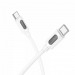 Кабель TypeC - TypeC BOROFONE BX114 60W Silicone (белый) 1м, мятая упаковка#2113050
