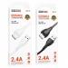 Кабель USB BOROFONE (BX121) для iPhone Lightning 8 pin (1м) (белый)#2117751