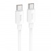 Кабель Type-C - Type-C Hoco X96 60W 100см 3A  (white) (220633)#2113645