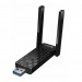 Wi-Fi адаптер с антенной HOCO HI34 WiFi6 USB (черный)#2113700