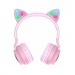 Наушники Bluetooth накладные с микрофоном Hoco W27 Cat, цвет розовый (мятая коробка)#2133036