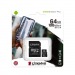 MicroSD  64GB  Kingston Class 10 Canvas Select Plus A1 U1 V10  (100 Mb/s) + SD адаптер#2117179