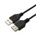 Кабель GoPower удлинитель USB2.0 (m)-USB (f) 1.5м ПВХ черный в пакете (1/200)#2114818