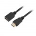 Кабель GoPower удлинитель HDMI 2.0 (m)-HDMI (f) 0.5м ПВХ черный Premium Zip-Lock c подвесом (1/250)#2114766