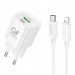 Сетевое З/У GFPower S73PQ-TL 1USB+1Type-C 20W PD,QC с кабелем Type-C-Lightning белый (1/30/180)#2122110