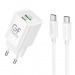 Сетевое З/У GFPower S75PQ-TT 1USB+1Type-C 30W QC3.0 с кабелем Type-C белый (1/30/180)#2122119