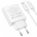 Сетевое З/У HOCO C142A 1USB+1Type-C 20W PD,QC с кабелем Type-C-Lightning белый (1/19/190)#2122156
