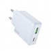 Сетевое З/У HOCO C142A 1USB+1Type-C 20W PD,QC с кабелем Type-C/Type-C голубой (1/19/190)#2141546