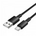 Кабель USB - Type-C HOCO X119, 1.0м, круглый, ткань, 3.0A, цвет: черный (1/1000)#2116527