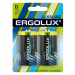 Батарейка Ergolux LR20 D BL2 Alkaline 1.5V (2/12/96)#2117534