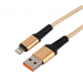 Кабель GoPower GP02L USB (m)-Lightning (m) 1м 2.4A нейлон золотой (1/200/800)#2117638