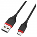 Кабель GFPower 17M USB (m)-microUSB (m) 1м 2.4A ПВХ черный (1/648)#2117682