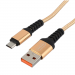 Кабель GoPower GP02M USB (m)-microUSB (m) 1м 2.4A нейлон золотой (1/200/800)#2117664