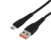 Кабель GoPower GP07M USB (m)-microUSB (m) 1м 2.4A силикон черный (1/200/800)#2117650