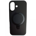 Чехол силиконовый iPhone 17 MagSafe цветной с кольцом черный#2118393