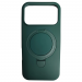 Чехол силиконовый iPhone 17 Pro Max MagSafe цветной с кольцом темно-зеленый#2118479