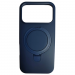 Чехол силиконовый iPhone 17 Pro Max MagSafe цветной с кольцом синий#2118480
