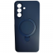 Чехол силиконовый Samsung A17/A26 MagSafe цветной с кольцом синий#2118454