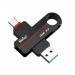 USB 3.2  64GB  Netac  US18 Dual  чёрный  (USB 3.0/3.2 + Type C)#2119077