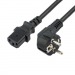 Шнур сетевой, евровилка угловая - евроразъем С13, кабель 3x0,75 мм², длина 1,8 метра (PE пакет) REXANT (10/100)#2124348