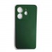 Чехол силиконовый Xiaomi Redmi Note 14 карбон зеленый#2120877