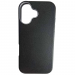 Чехол пластиковый iPhone 17 ЭкоКожа с ободком черный#2126843