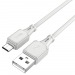 Кабель USB - micro USB Hoco X101 Assistant 12W 100см 2,4A  (gray) (240331)#2125313