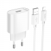 Адаптер сетевой Hoco C109A USB 2,1A/10,5W + кабель USB - Apple Lightning (white)#2125300