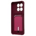 Чехол-накладка - SC304 с картхолдером для "Honor X7d 5G" (bordo) (241707)#2125775