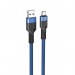 Кабель USB - Type-C Hoco U110 (повр. уп.) 18W 120см 3A  (blue) (243513)#2125633