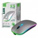 Мышь беспроводная Perfeo LUX (C3593) оптическая, 4кн., 1600dpi, 2.4G+BT, подстветка, type-C серый, шт#2125592