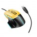 Проводная мышь игровая HOCO GM31 RGB черно-желтая#2130339