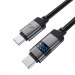 Кабель TypeC - TypeC ACEFAST C15-03 Display (черный) 1.2м#2137120