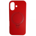 Чехол силиконовый iPhone 17 MagSafe цветной с кольцом красный#2134401