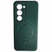 Чехол силиконовый Xiaomi Redmi 15 MagSafe цветной с кольцом темно-зеленый#2134360