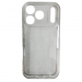 Чехол силиконовый iPhone 17 Pro прозрачный с блестками SILVER#2134335