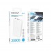 Аккумулятор внешний Borofone BJ78А Clever, 20000mAh, пластик, 2.0А, 2 USB выхода, цвет: белый (1/42)#2134712