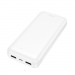 Аккумулятор внешний HOCO J153А, 20000mAh, пластик, 2 USB, цвет: белый (1/64)#2138956