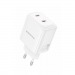 Адаптер Сетевой Borofone BN31 Cargador PD 2*Type-C 3A/45W (white) (241993)#2140913