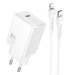 Адаптер Сетевой с кабелем Hoco N70 Nuevo PD Type-C 3A/30W (Type-C/Lightning) (white) (241799)#2141535