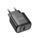 Блок питания сетевой 1 USB HOCO C140A Smart, PD18Вт, QC3.0, цвет: чёрный (1/36/216)#2143101