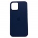 Чехол iPhone 12/12 Pro Silicone Case (c Лого) №08 Полуночный Синий#2143470