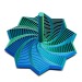 Антистресс игрушки - 3D Пирамида 12см (dark blue/green) (243947)#2143617